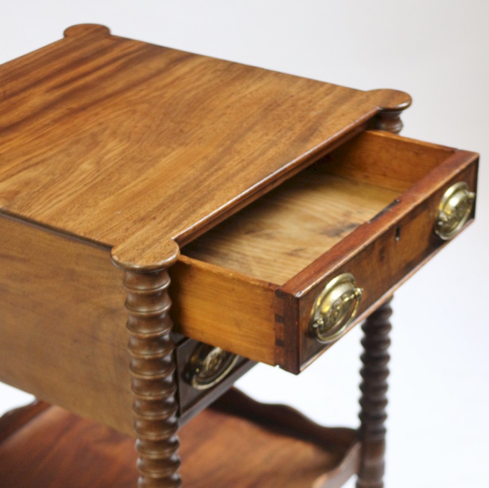 George 1V Mahogany 2 Drawer 2 Tier Lamp Table View VII