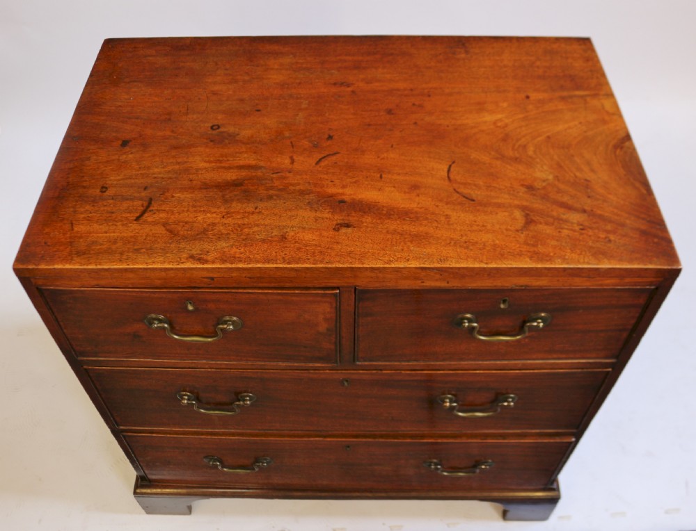 George 111 Mahogany Small Chest of 2 Short & 2 Long Drawers View IV