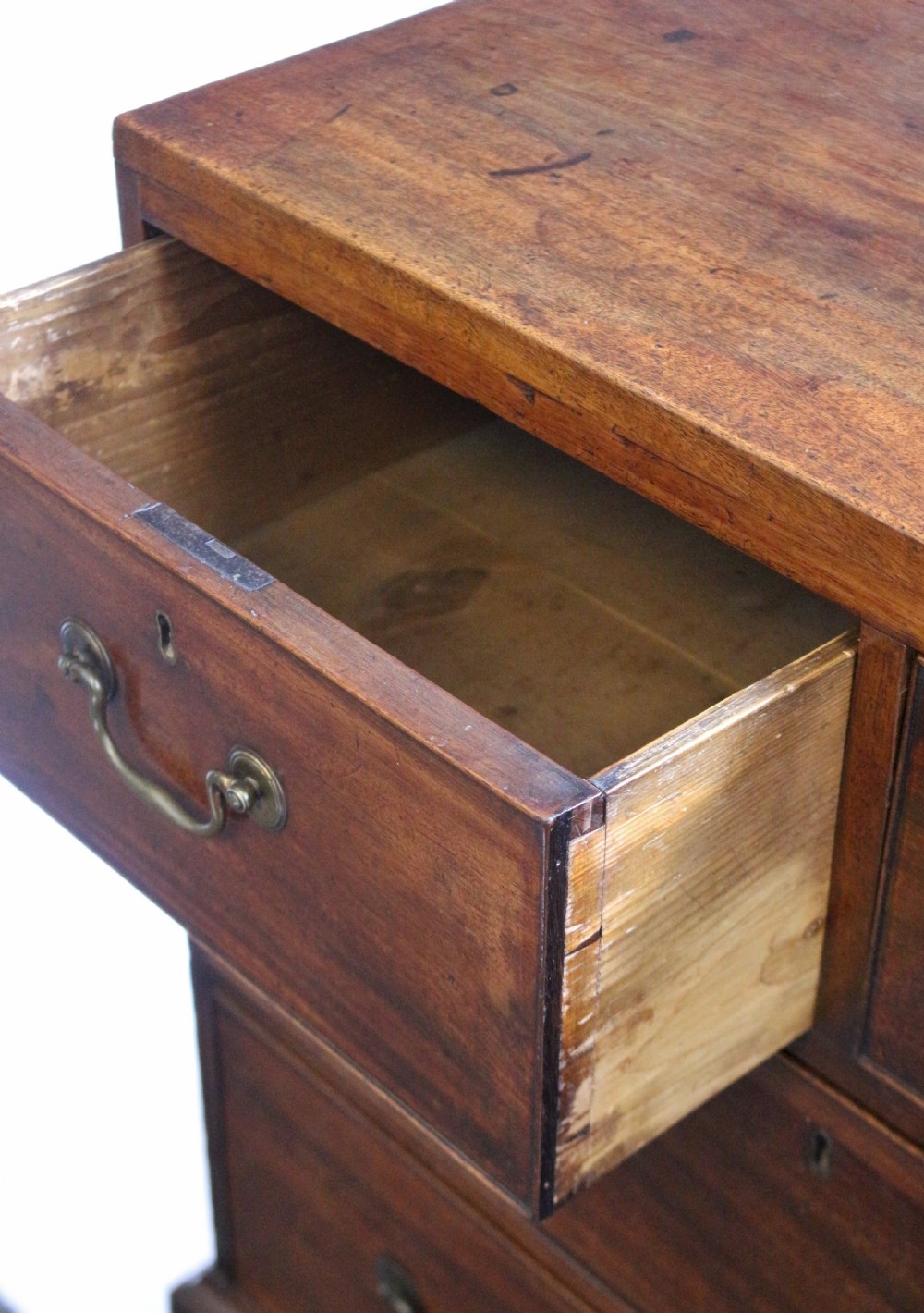 George 111 Mahogany Small Chest of 2 Short & 2 Long Drawers View VI