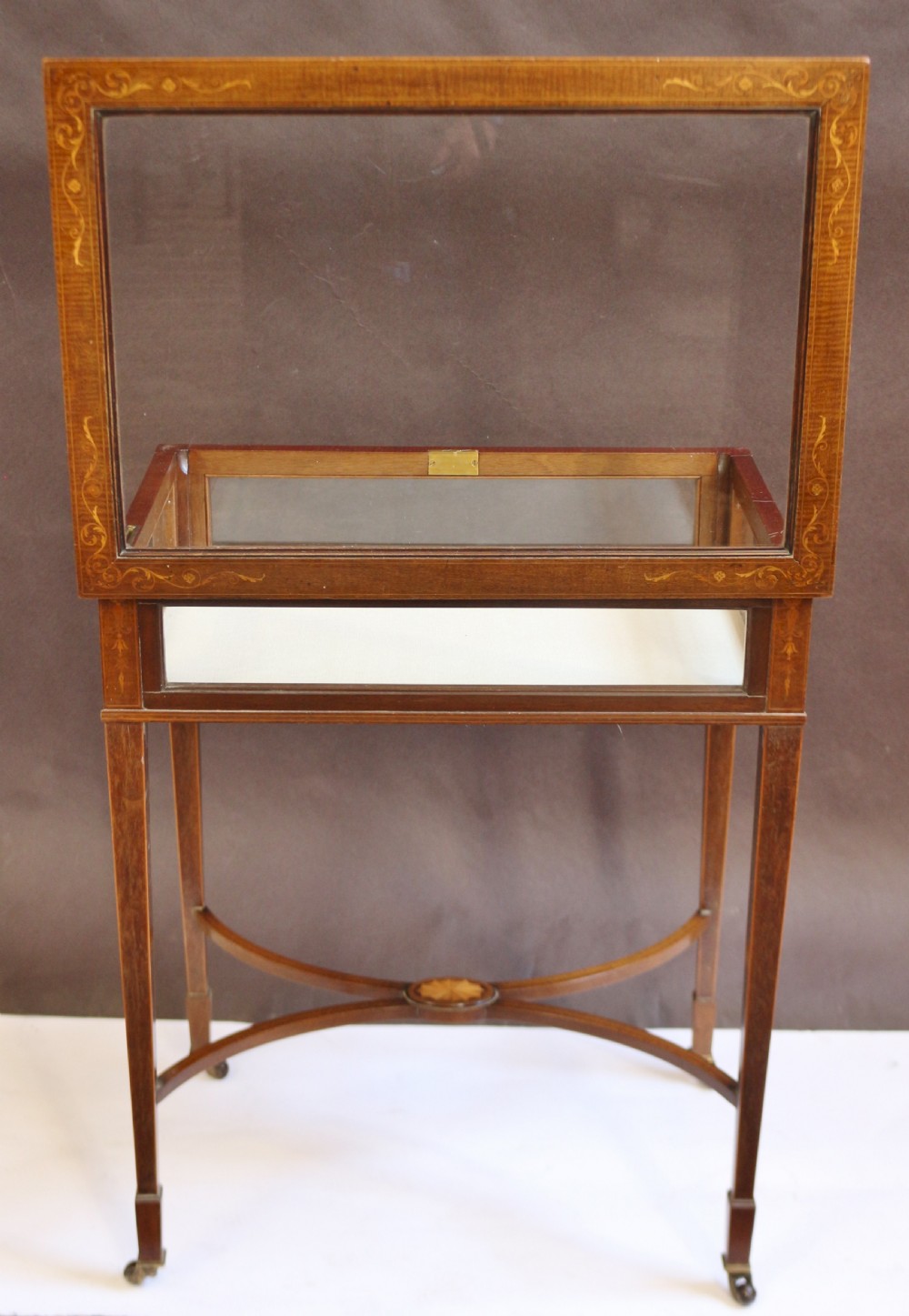 Edwardian Inlaid Mahogany Oblong Bijouterie Table. View VII