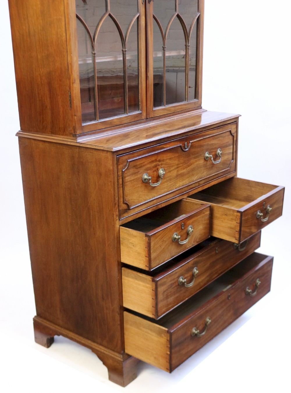 George 111 Mahogany Secretaire Chest Base Bookcase View VI