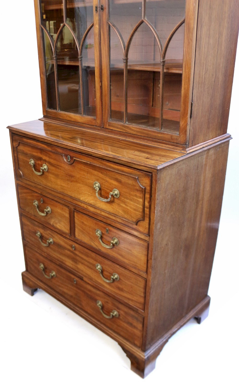 George 111 Mahogany Secretaire Chest Base Bookcase View VIII