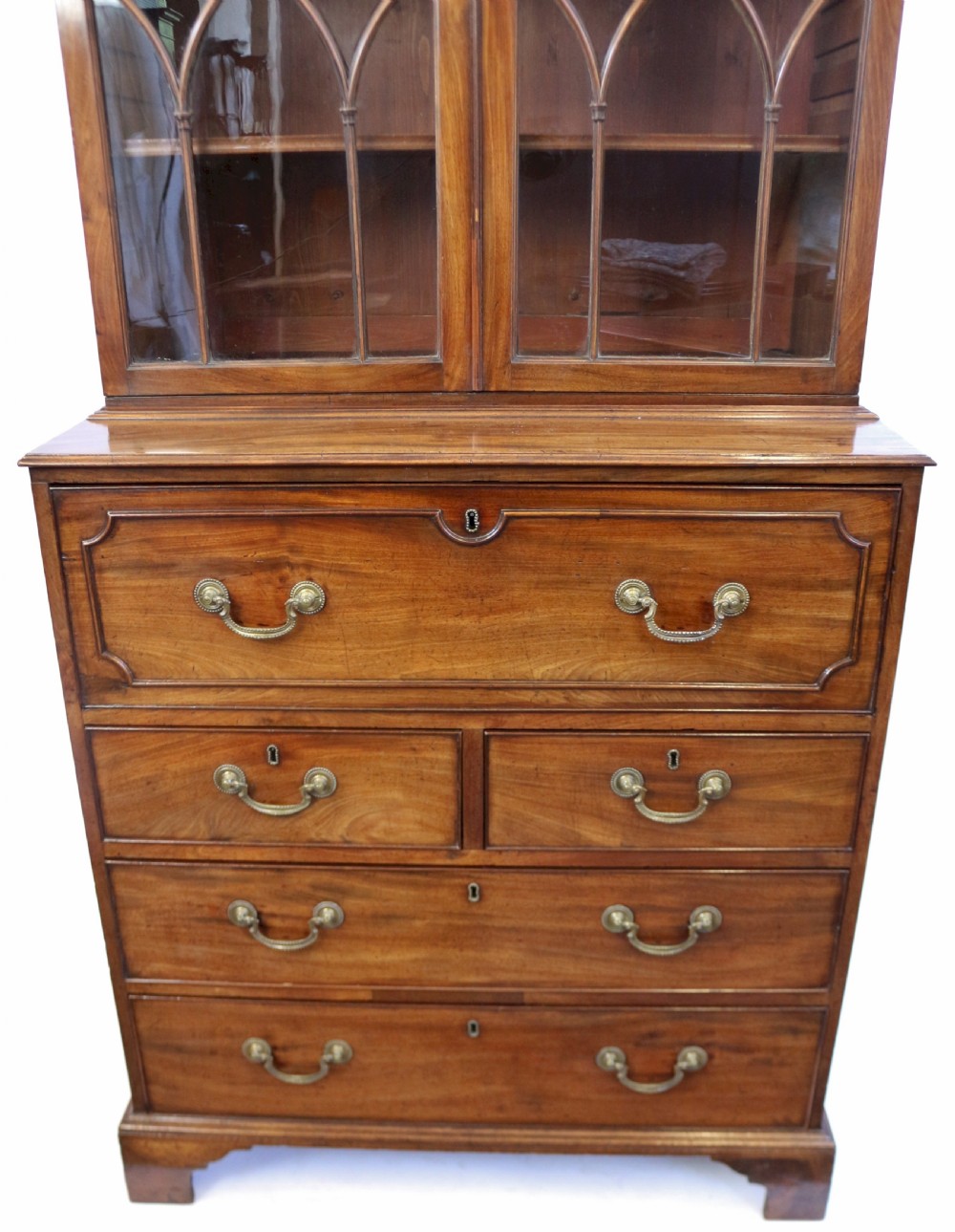 George 111 Mahogany Secretaire Chest Base Bookcase View IX