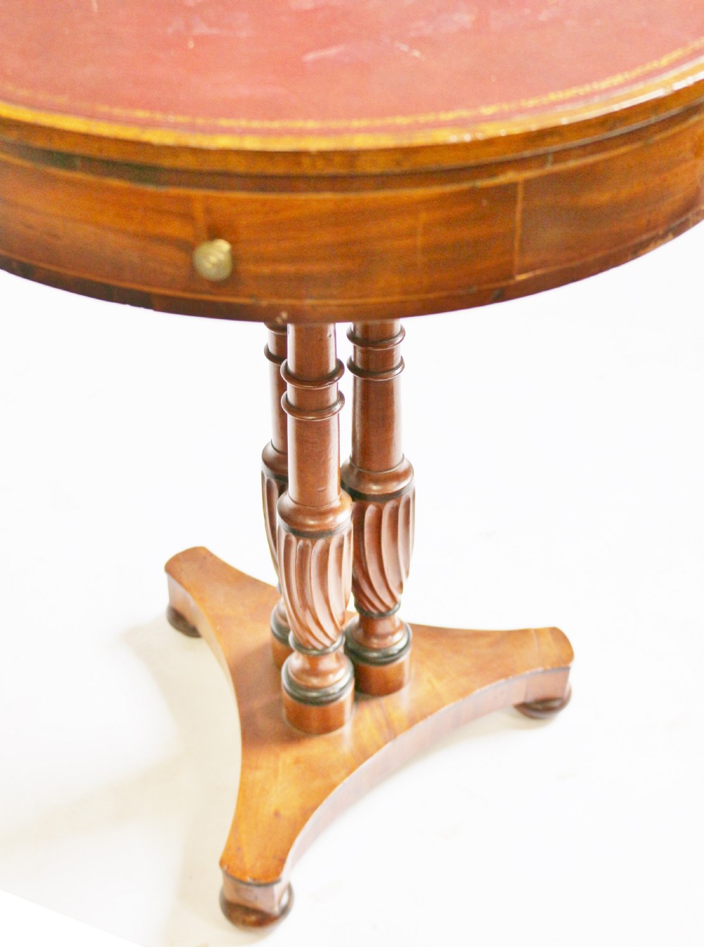 Regency Mahogany Small 2 Drawer Drum Table View VI