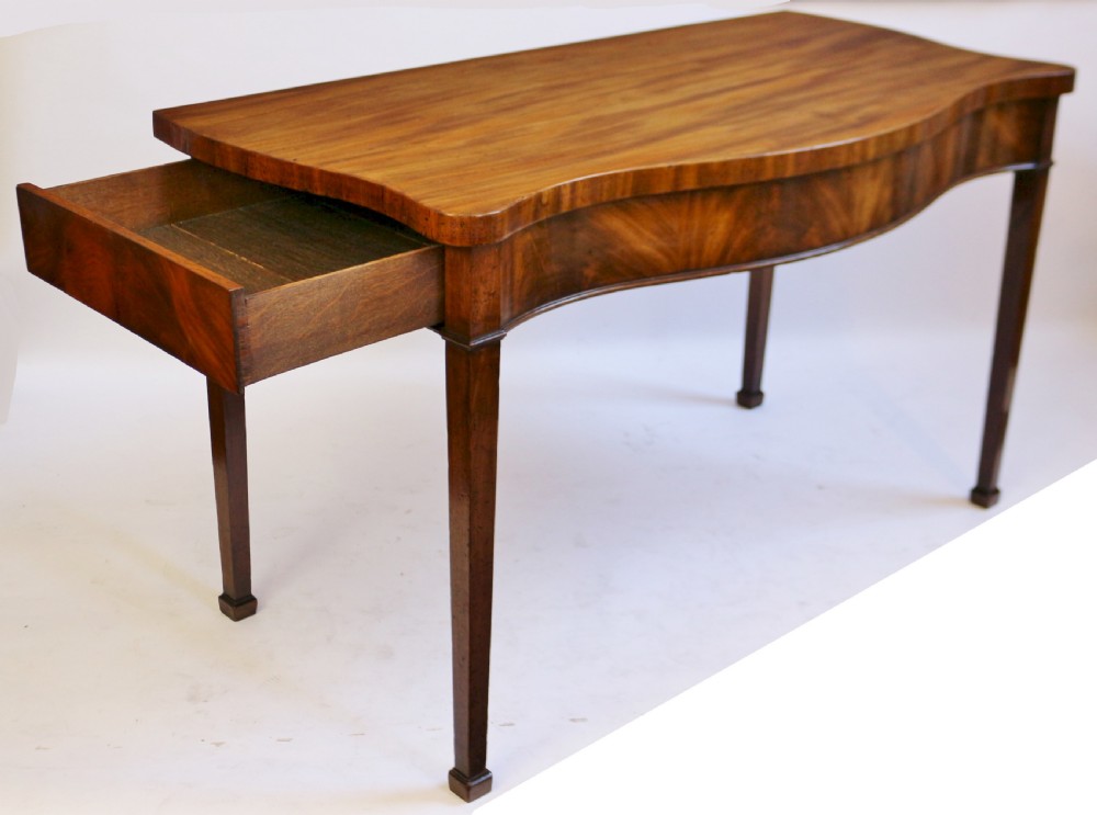 George 111 Mahogany Serpentine Serving Table with End Drawers View VI