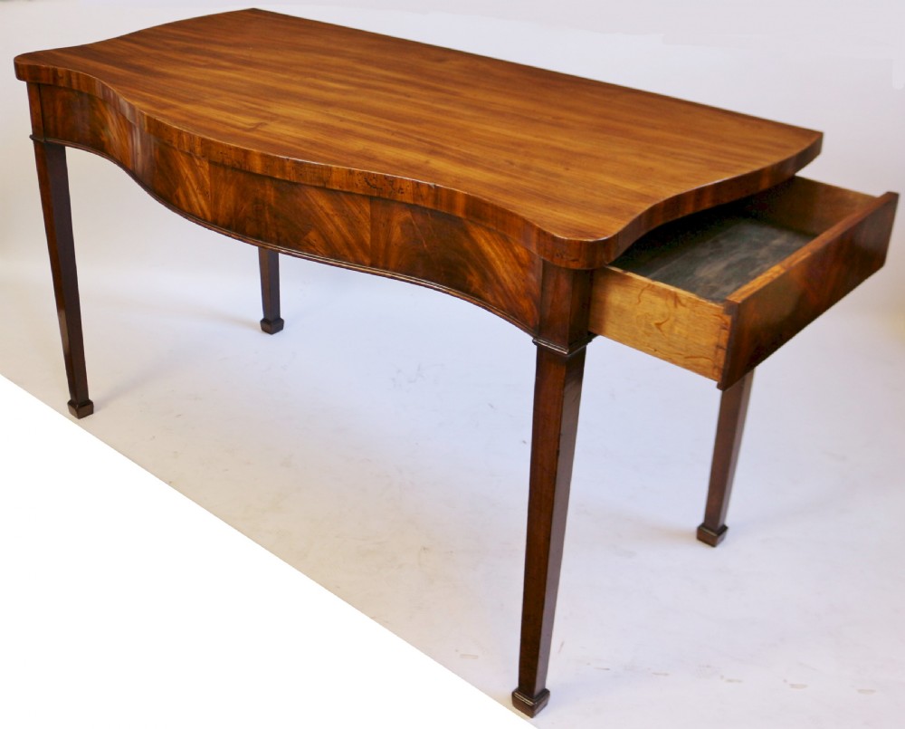 George 111 Mahogany Serpentine Serving Table with End Drawers View VIII
