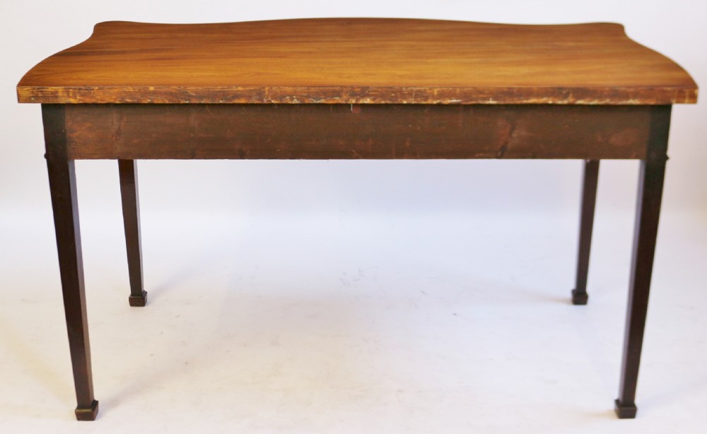 George 111 Mahogany Serpentine Serving Table with End Drawers View X