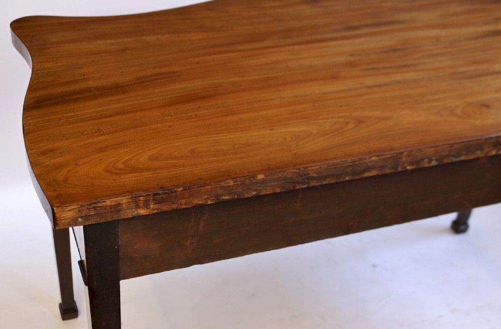 George 111 Mahogany Serpentine Serving Table with End Drawers View XI