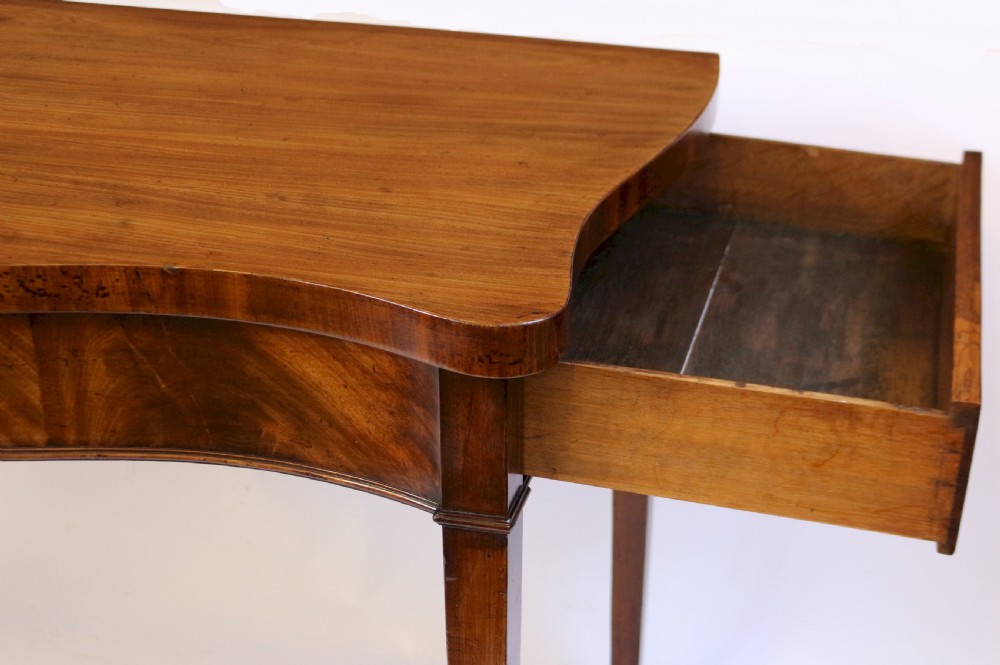 George 111 Mahogany Serpentine Serving Table with End Drawers View XII