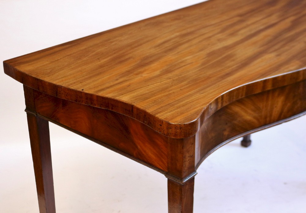 George 111 Mahogany Serpentine Serving Table with End Drawers View XIII