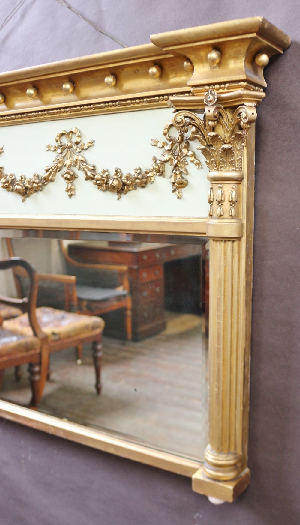 Regency Gilt Overmantle Mirror View V