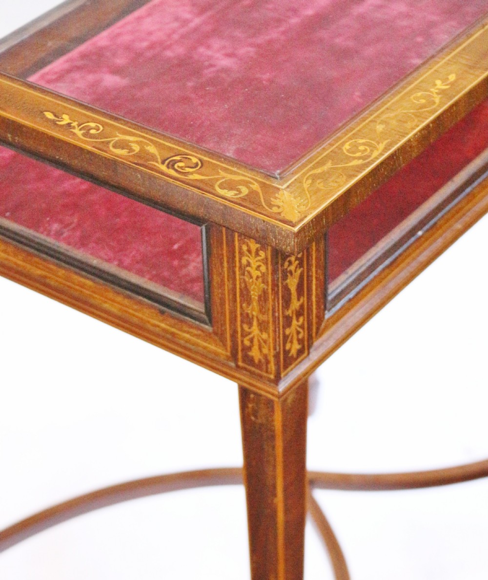 Edwardian Mahogany Inlaid Bijouterie Table View VII
