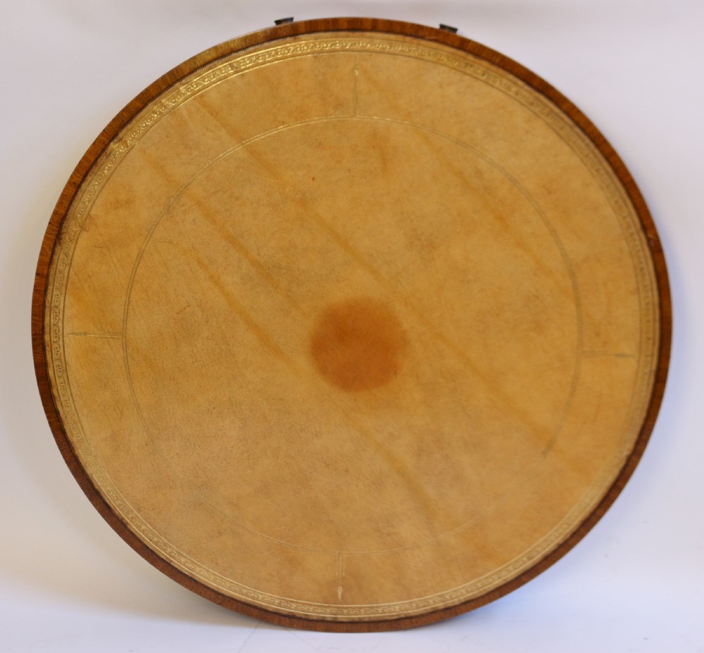 19C Mahogany 4 Drawer Circular Pedestal Drum Table View V