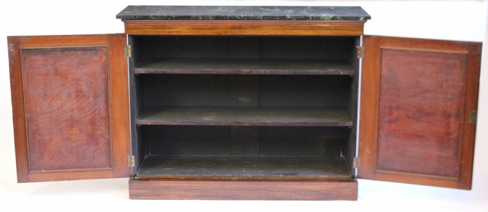 George 1V Rosewood Marble Top 2 Door Side Cabinet stamped James Winter View II