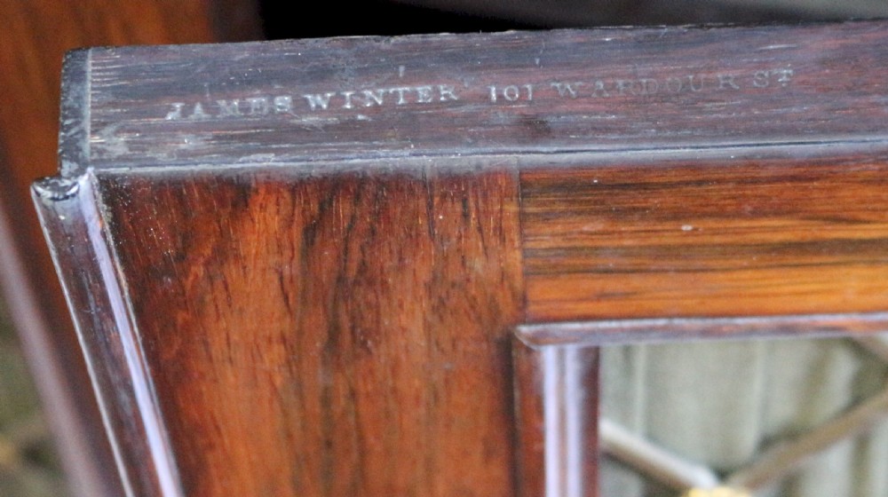 George 1V Rosewood Marble Top 2 Door Side Cabinet stamped James Winter View VII