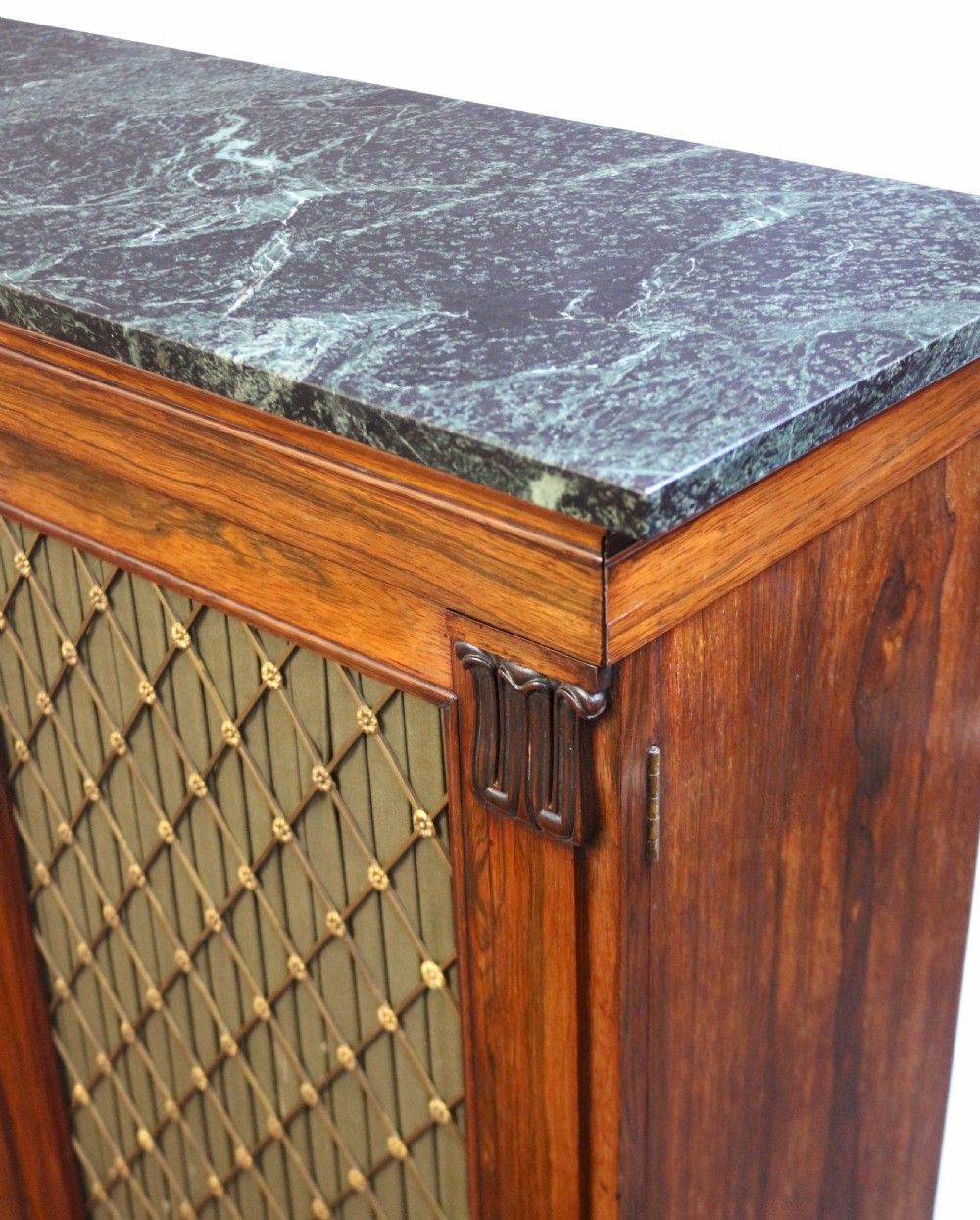George 1V Rosewood Marble Top 2 Door Side Cabinet stamped James Winter View VIII