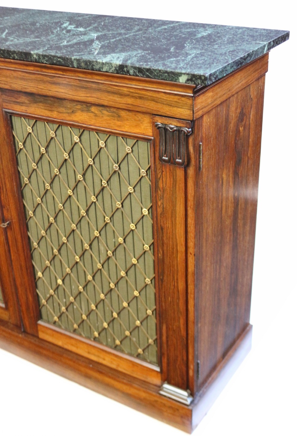 George 1V Rosewood Marble Top 2 Door Side Cabinet stamped James Winter View IX