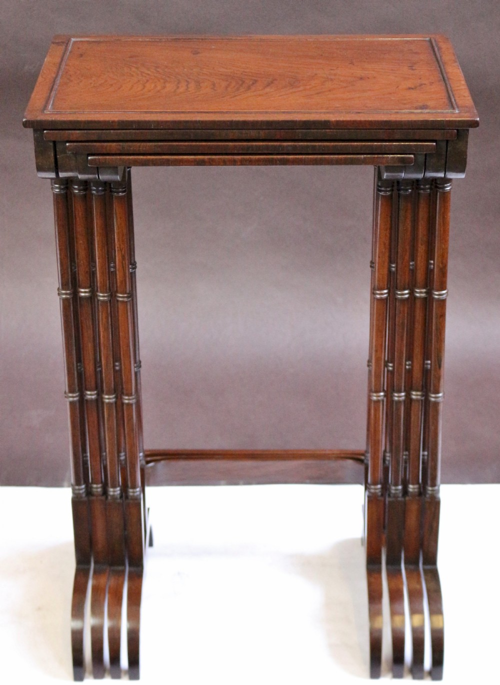 Fine Regency Rosewood Nest of 4 Tables