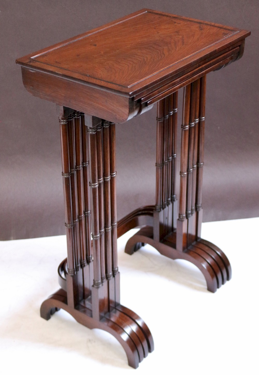 Fine Regency Rosewood Nest of 4 Tables View II