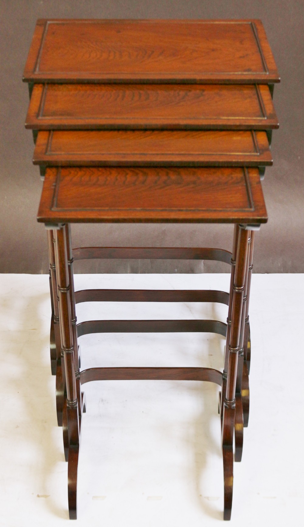 Fine Regency Rosewood Nest of 4 Tables View III