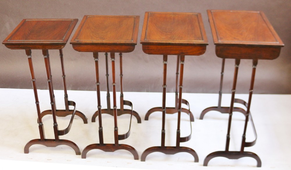 Fine Regency Rosewood Nest of 4 Tables View VI