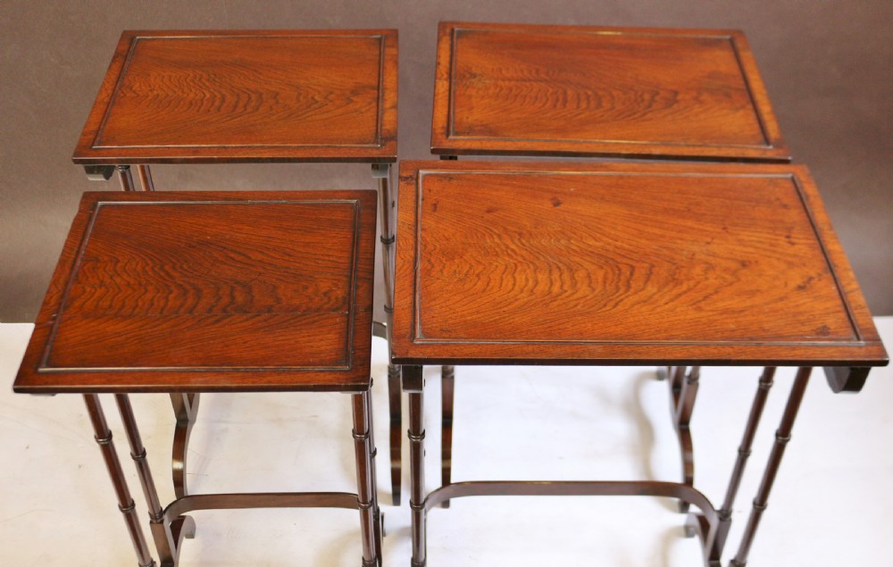 Fine Regency Rosewood Nest of 4 Tables View VII