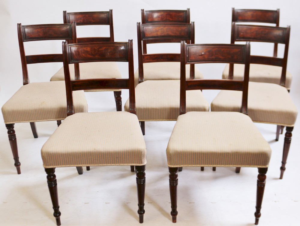 George 1V Mahogany Set of 8 Dining Chairs