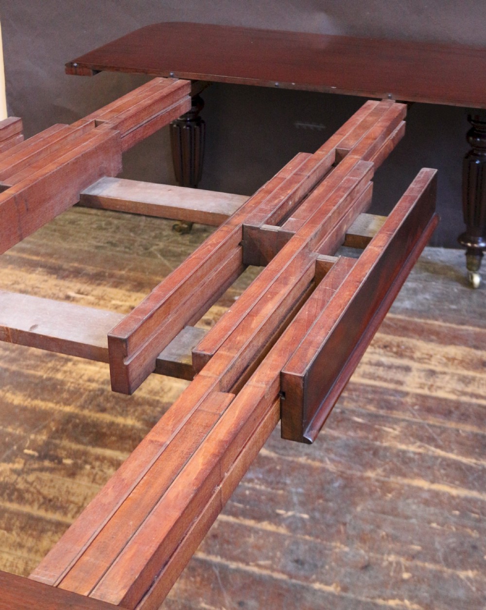 William 1V Mahogany 3 Leaf Extending Dining Table View V
