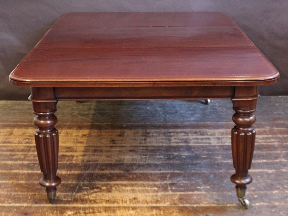 William 1V Mahogany 3 Leaf Extending Dining Table View VI