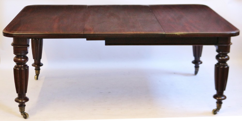 William 1V Mahogany 3 Leaf Extending Dining Table View VII