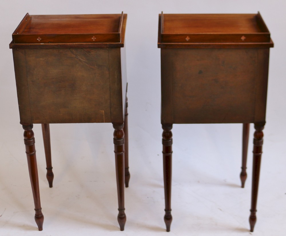 19C Mahogany Pair of Bedside Pot Cupboards View VI