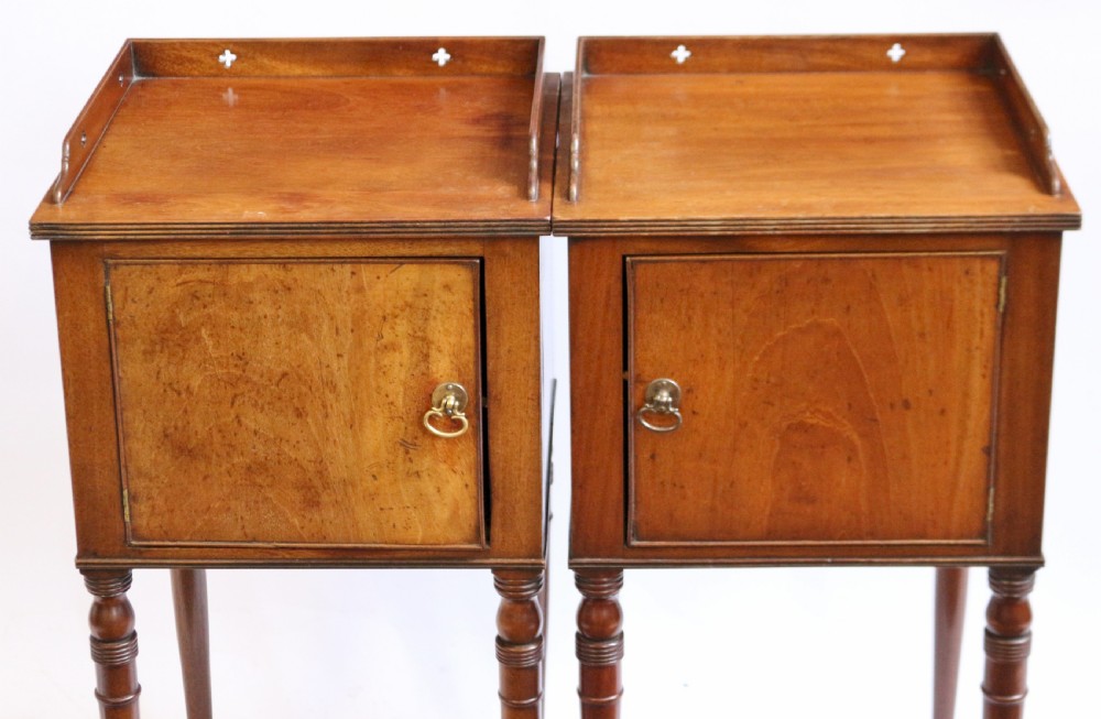 19C Mahogany Pair of Bedside Pot Cupboards View VIII