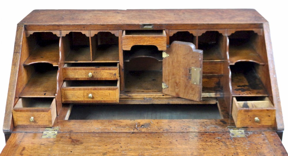Early 18C Small Oak Bureau with Stepped Interior View IV
