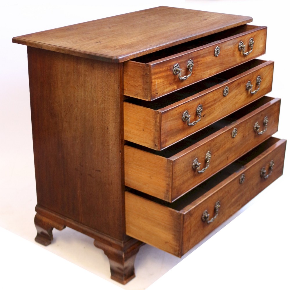 George 11 Mahogany Chest of 4 Long Drawers on O.G. Feet View II