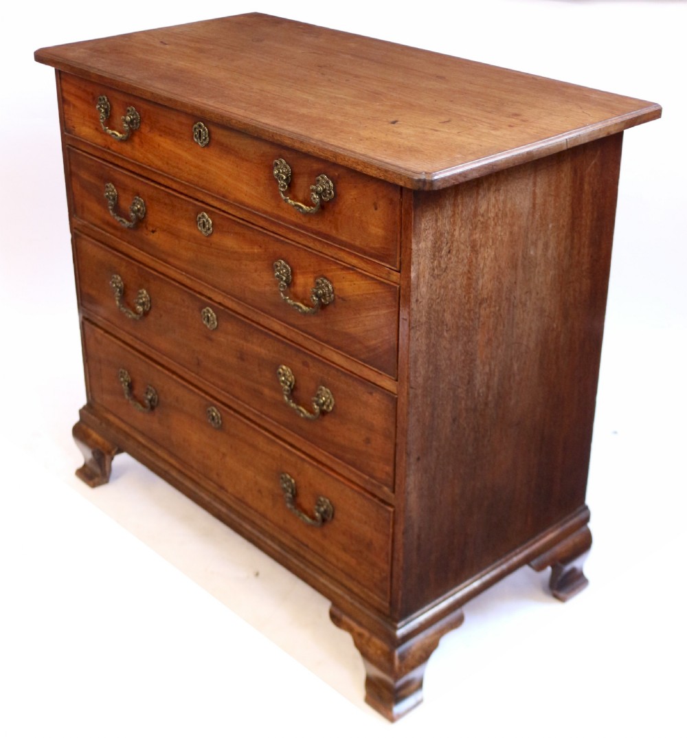 George 11 Mahogany Chest of 4 Long Drawers on O.G. Feet View III