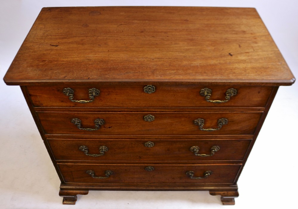 George 11 Mahogany Chest of 4 Long Drawers on O.G. Feet View IV