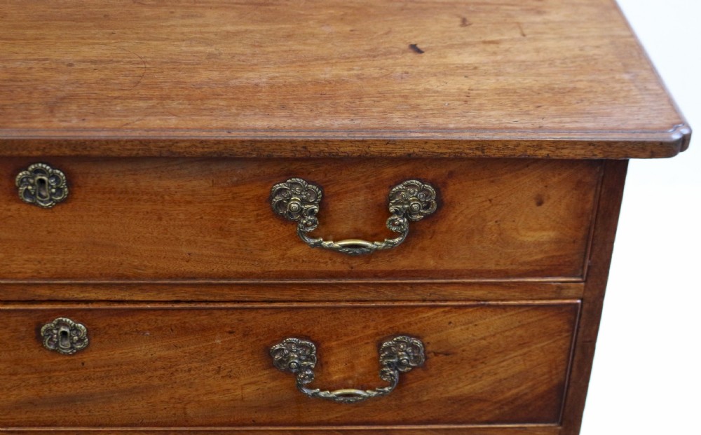 George 11 Mahogany Chest of 4 Long Drawers on O.G. Feet View V