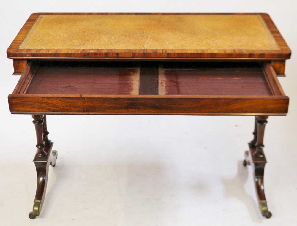 William 1V Goncalo Alves End Support Writing/Card Table View II