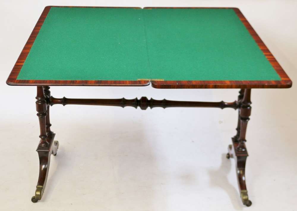 William 1V Goncalo Alves End Support Writing/Card Table View V