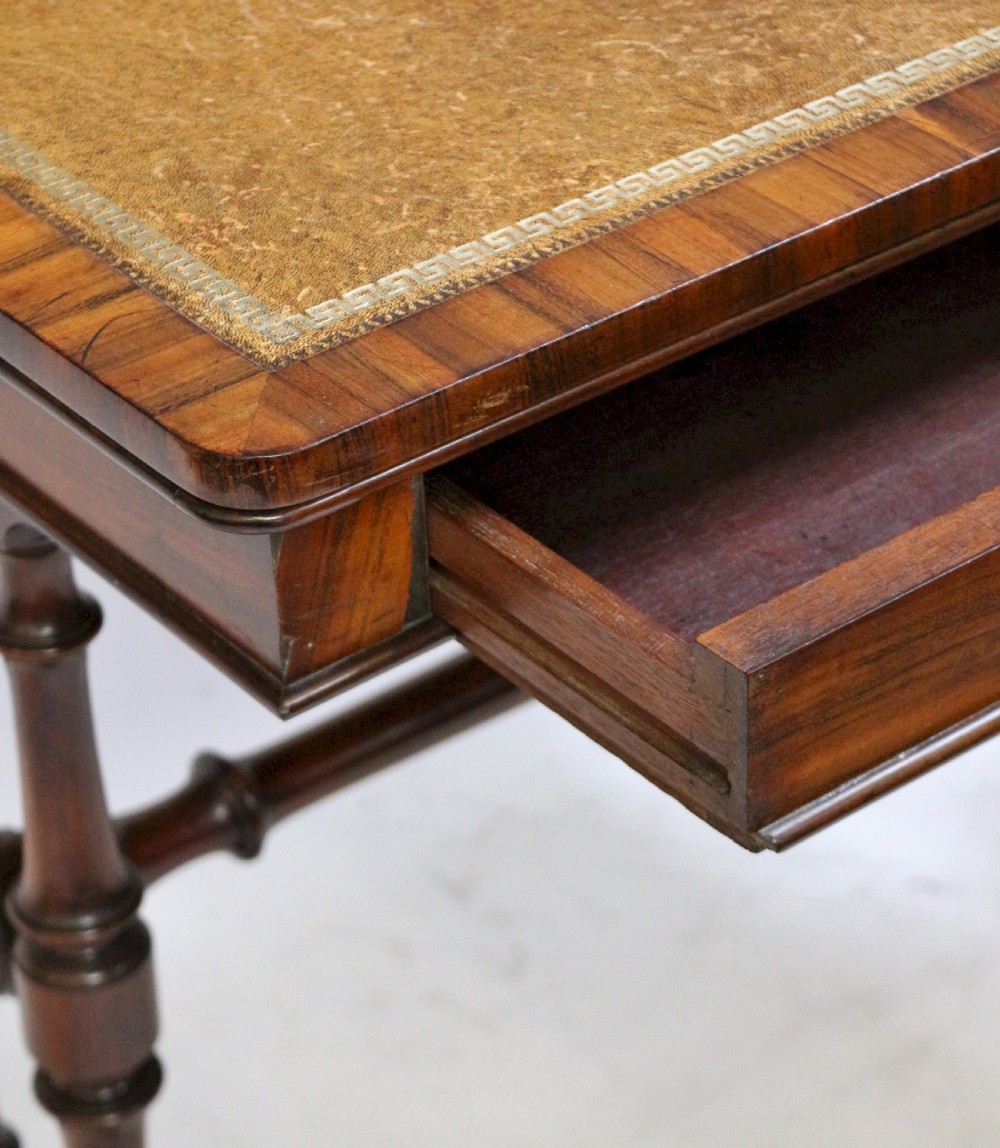 William 1V Goncalo Alves End Support Writing/Card Table View X