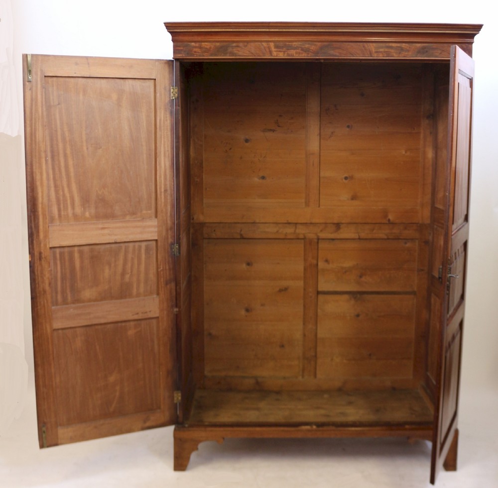 George 111 Mahogany 'Channel Is.' 2 Door Wardrobe View II