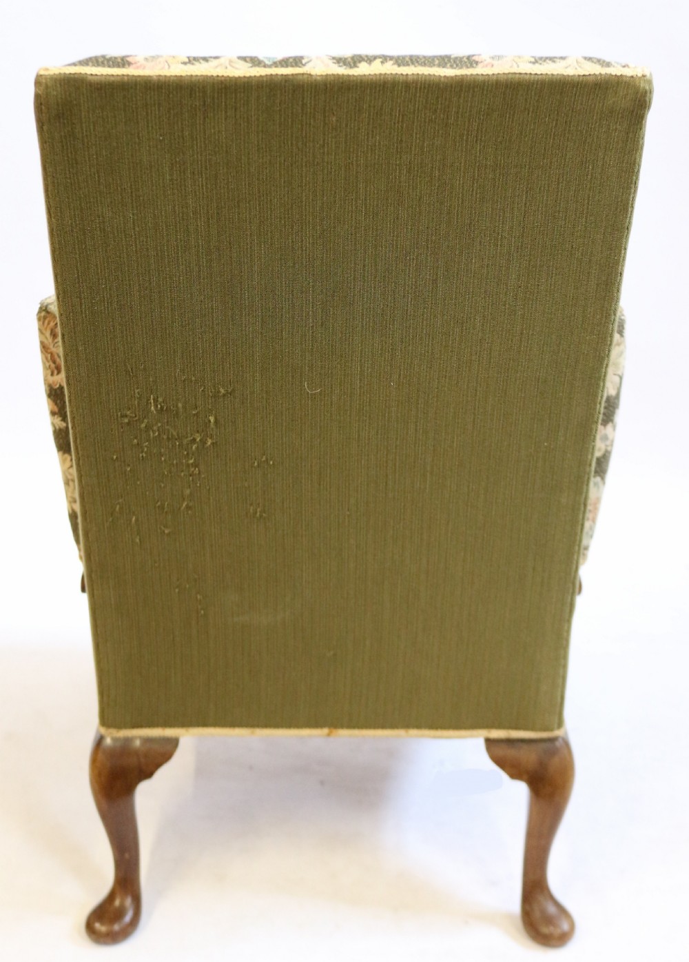 C1920 'Queen Anne' Style Walnut Wing Chair on Cabriole Legs View IV