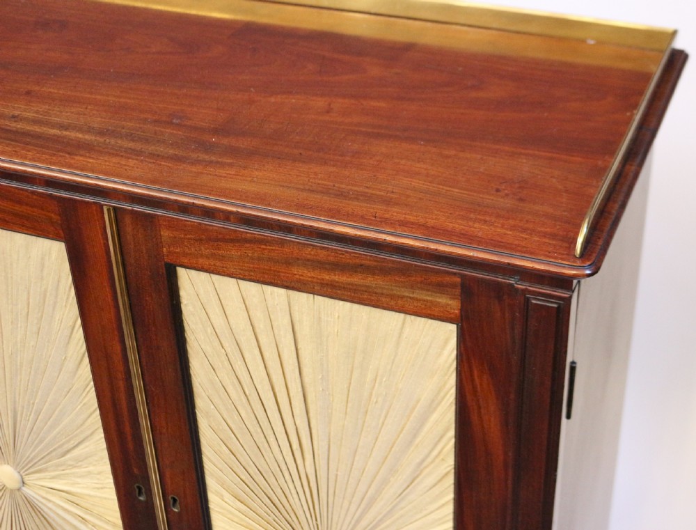 Fine Pair of Regency Mahogany 2 Door Side Cabinets View VIII