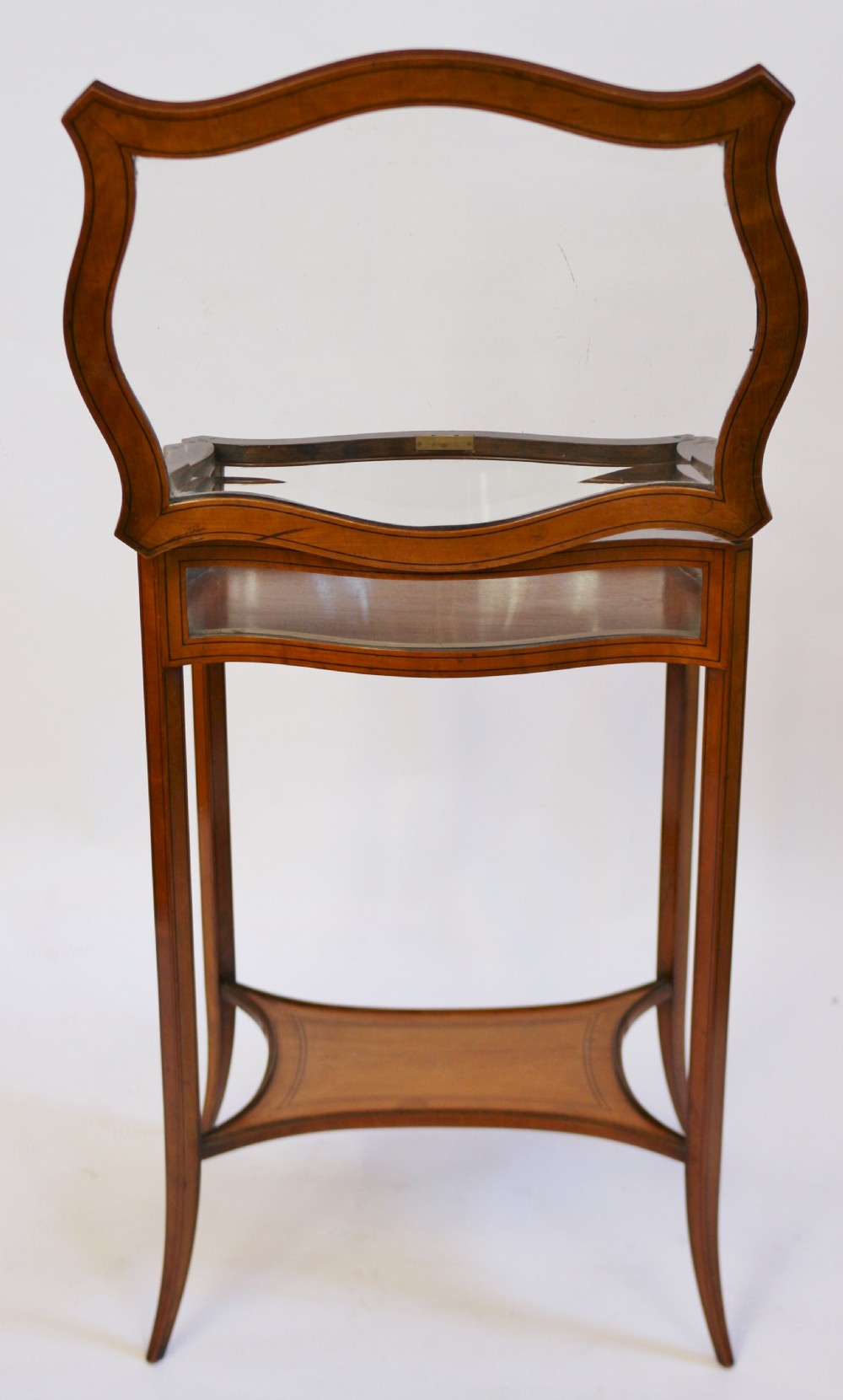 Edwardian Satinwood Shaped Bijouterie Display Table View IV