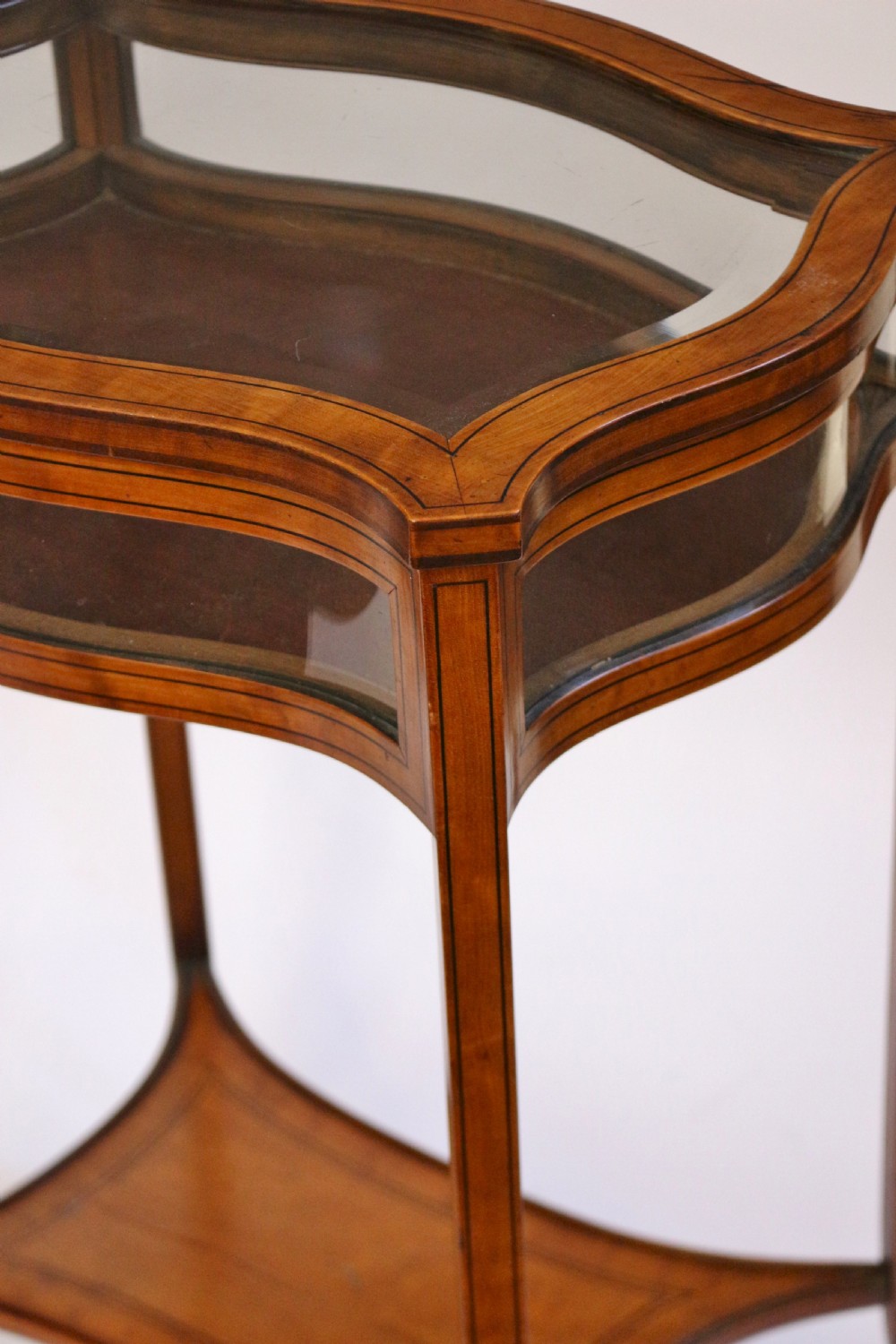 Edwardian Satinwood Shaped Bijouterie Display Table View VI