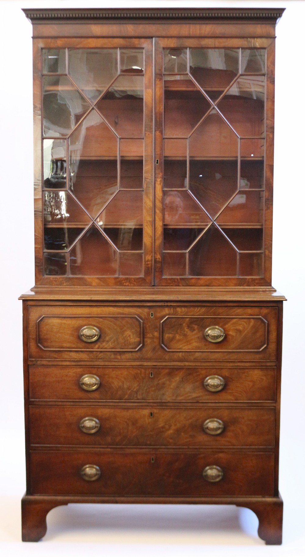 George 111 Mahogany Secretaire Bookcase