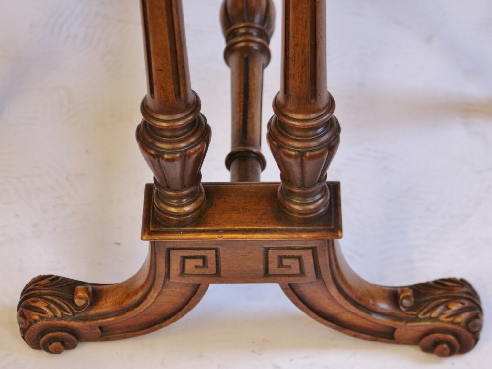 Fine Victorian Inlaid Walnut Mini Oval Sutherland Table View VII