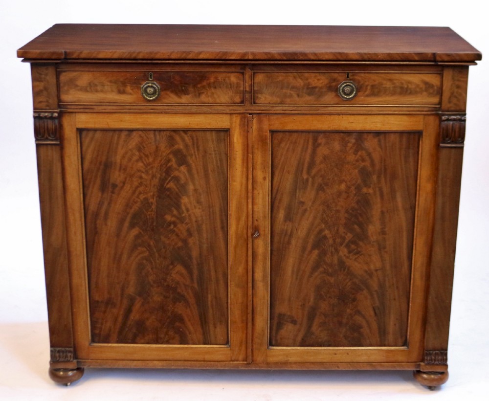 George 1V Flared Mahogany 2 Door Side Cupboard