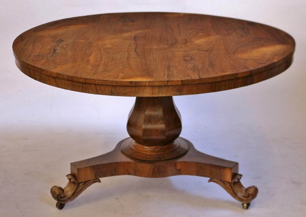 William 1V Figured Rosewood Tilt Top Circular Centre Table View III