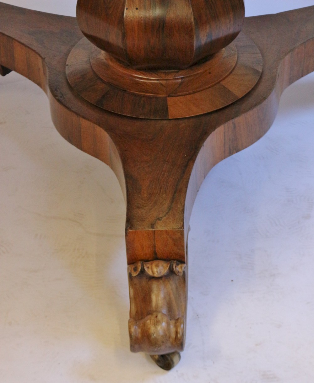 William 1V Figured Rosewood Tilt Top Circular Centre Table View VI